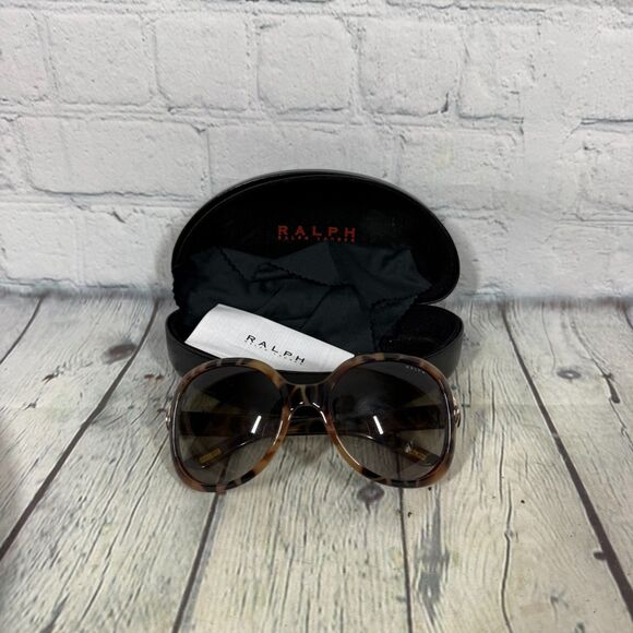 Ralph Lauren Women\'s Designer Sunglasses Oversized Tortoise Brown Gradient Case main image 11